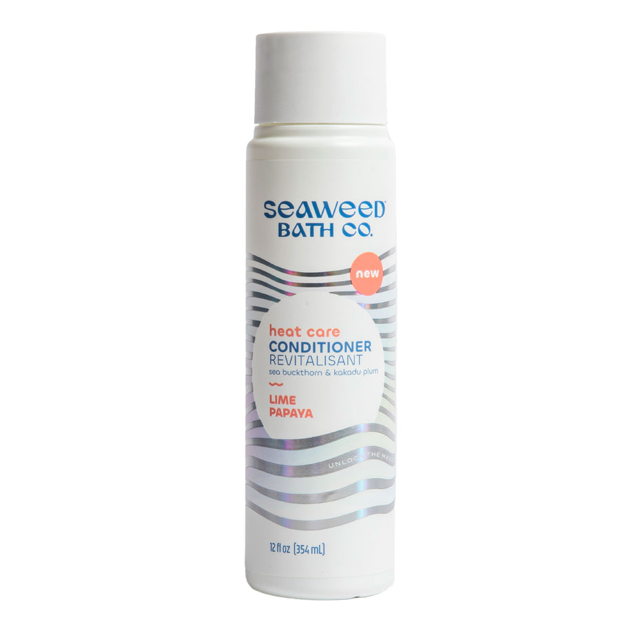 Heat Care Conditioner front of bottle. Seaweed Bath Co.