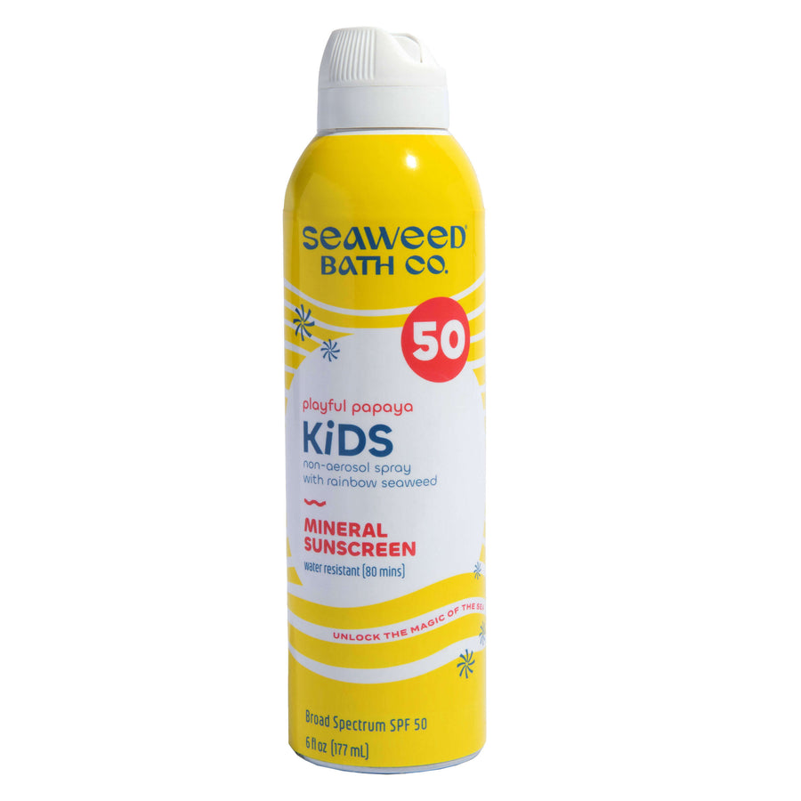 Kids Mineral Spray SPF 50. Front of spray canister.