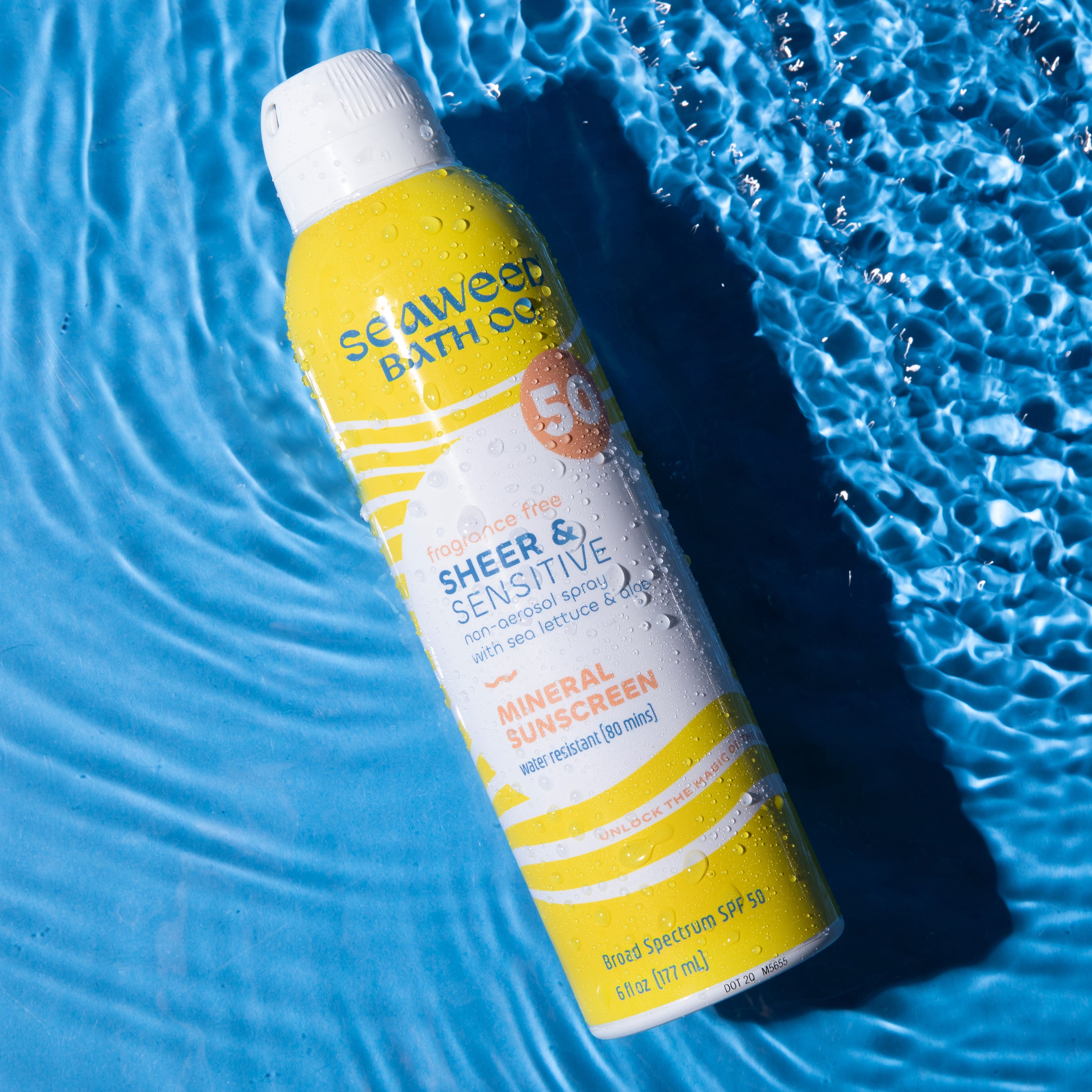 Sheer Mineral Sensitive Spray SPF 50 Sunscreen | Sea Lettuce & Aloe ...